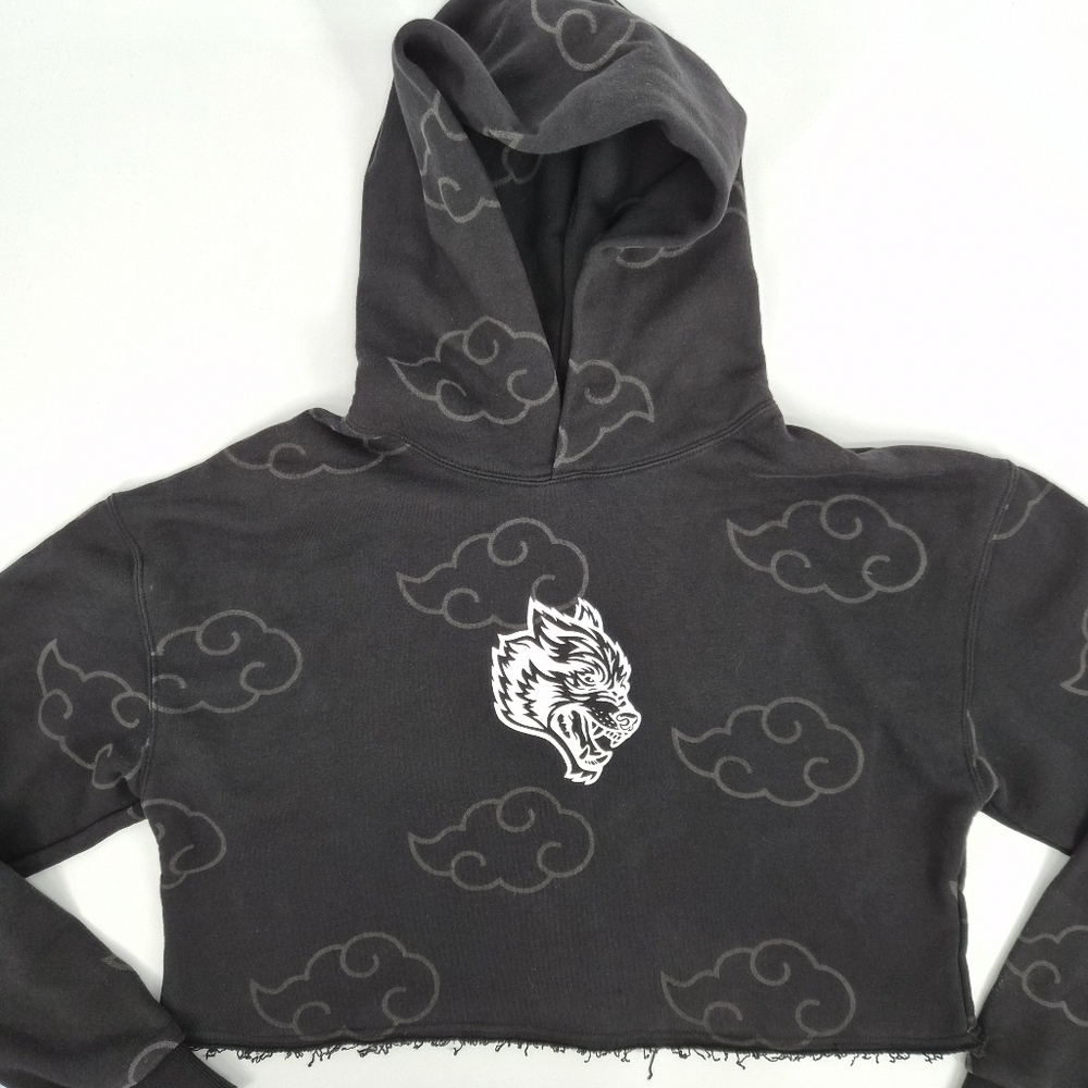 Darc Sport Black Cropped Naruto Floating Hoodie Size L - Picture 2 of 9